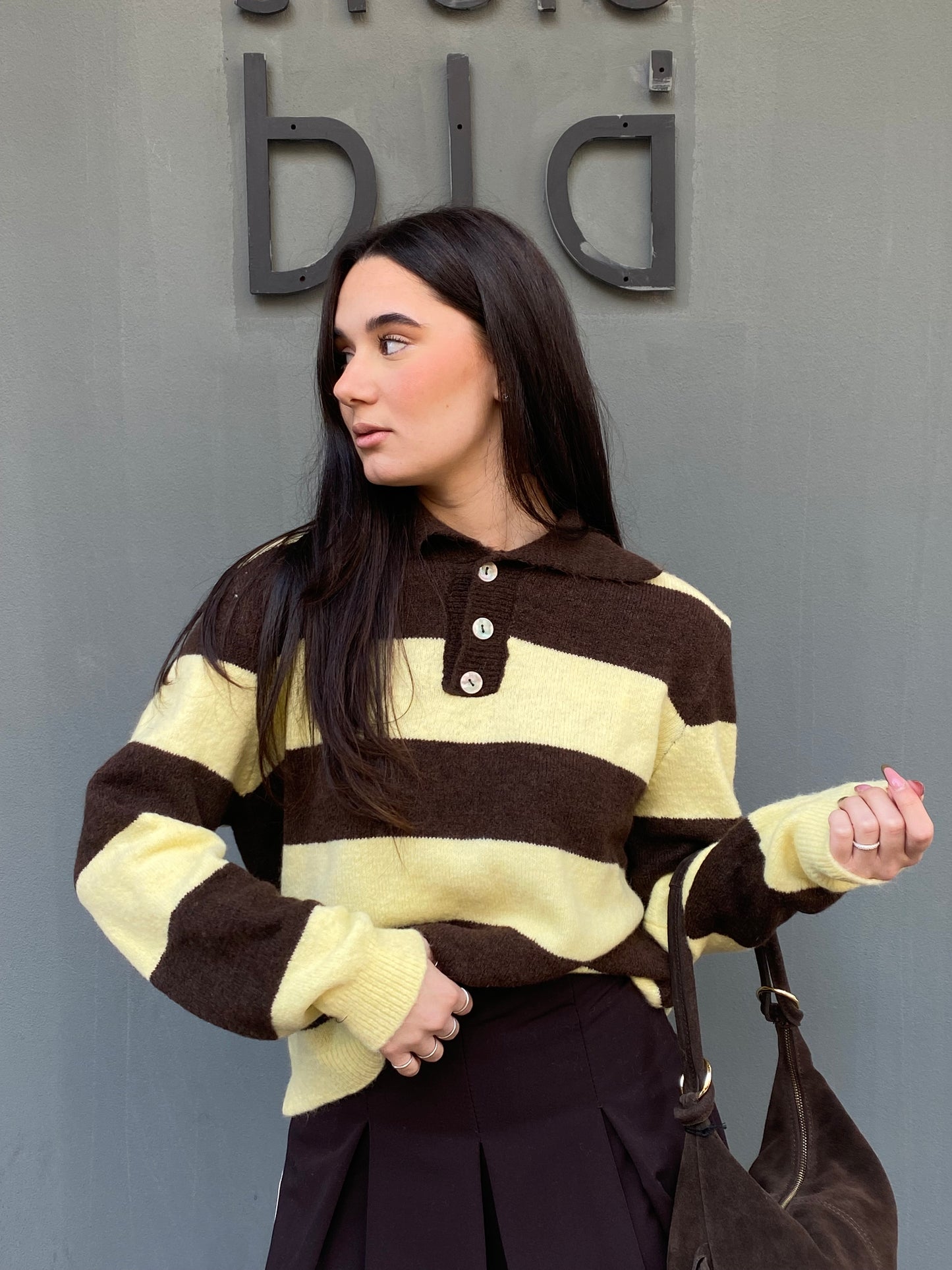 isabel polo lana righe