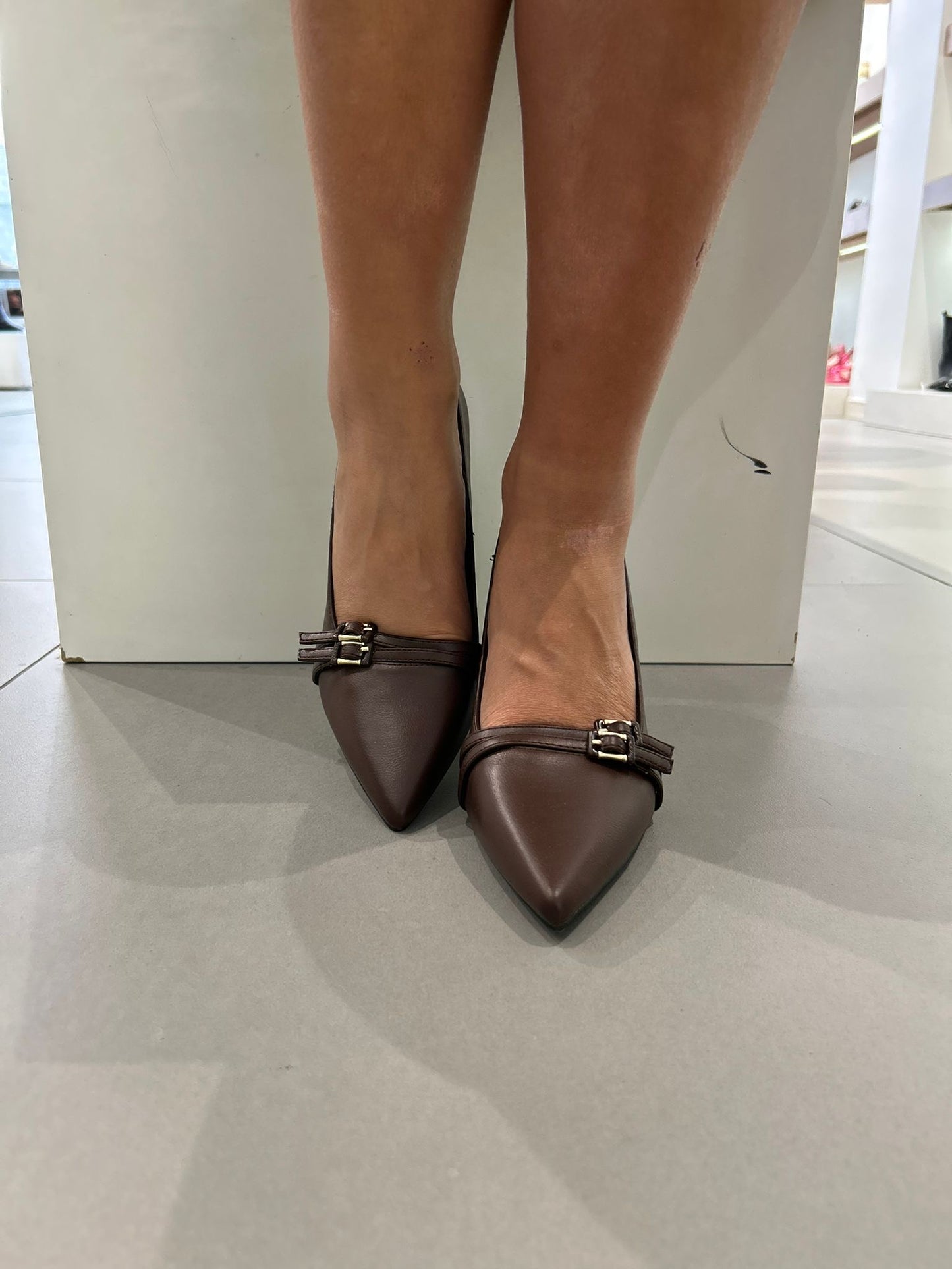 gold decollete doppio cinturino