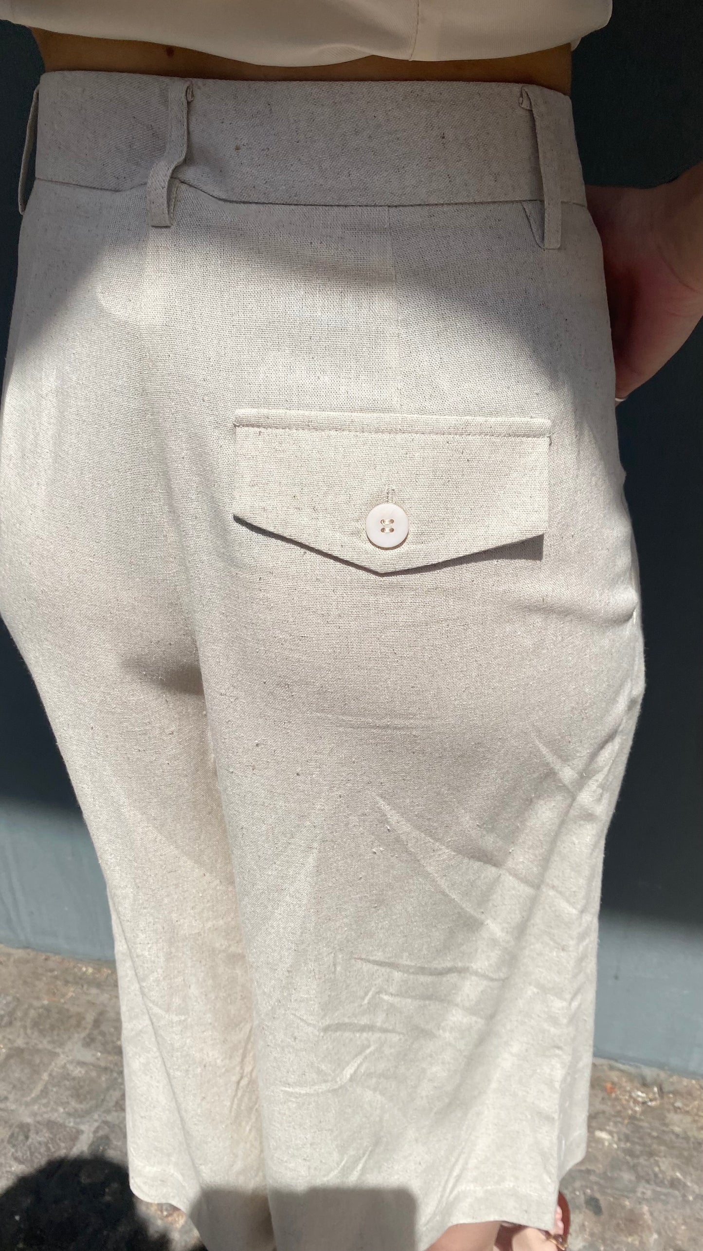lumina bermuda lino bottoni