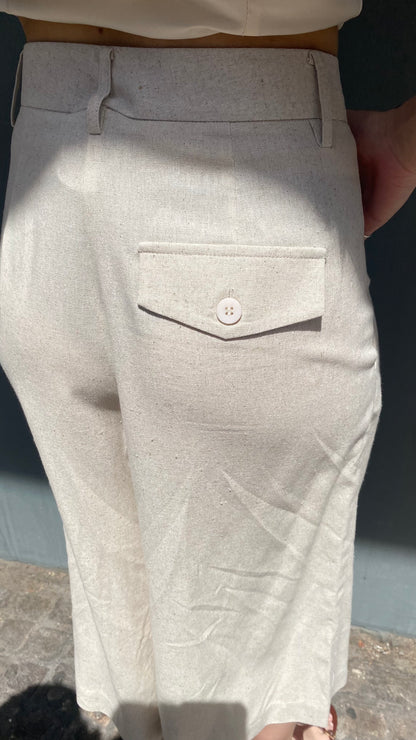 lumina bermuda lino bottoni