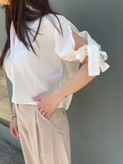 two way camicia con fiocco manica