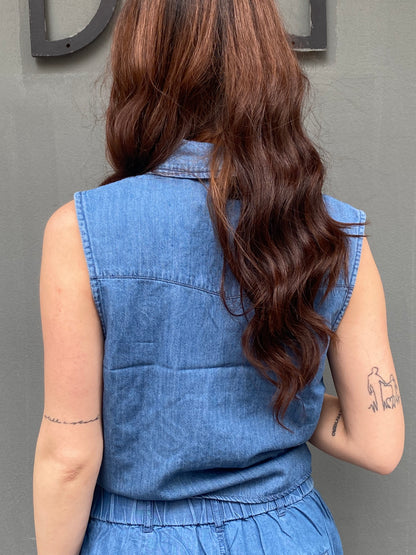only camicia denim nodo