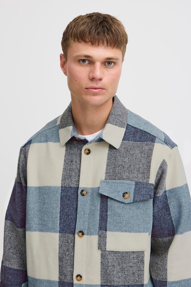 solid overshirt tasca check