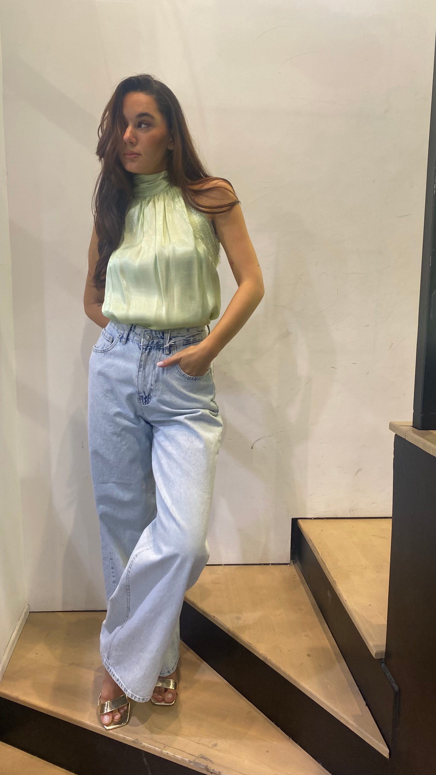 lumina top raso pizzo