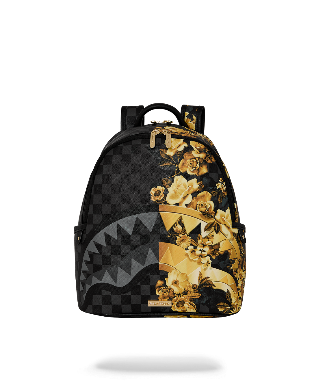 sprayground gold floral savage