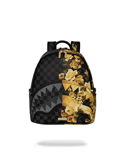 sprayground gold floral savage
