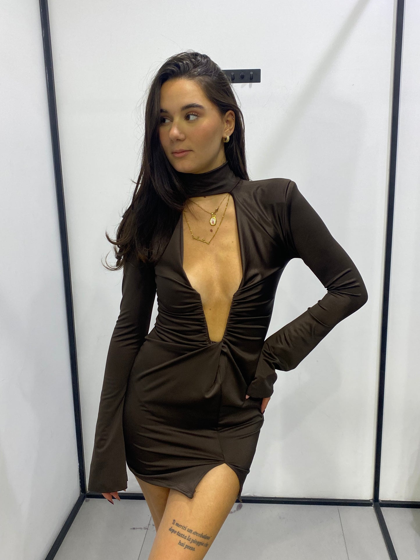 glitter mini dress scollo prof