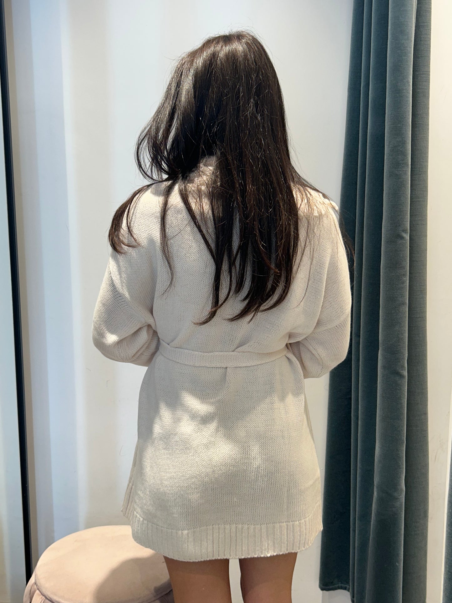 egg cardigan cintura e frange