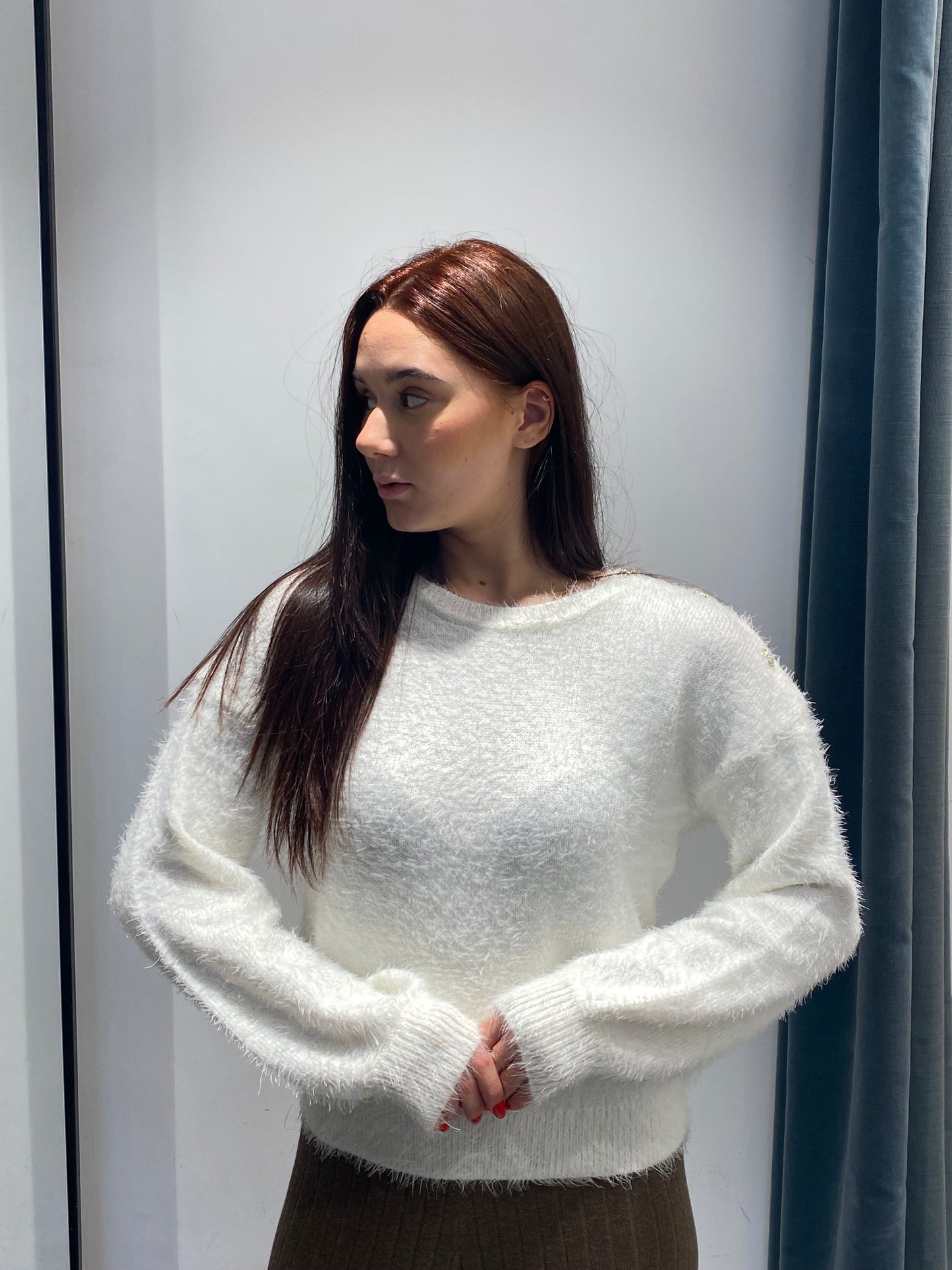 egg maglia pelo bottoni