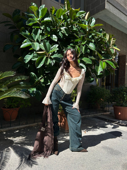 lumina borsa sacco frange