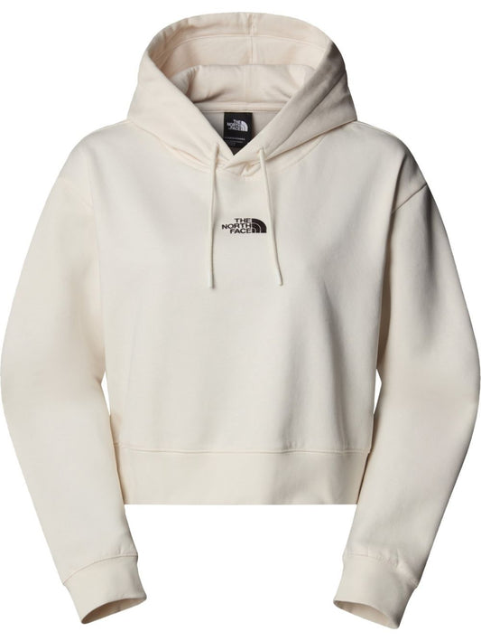 tnf w essential crop hoodie