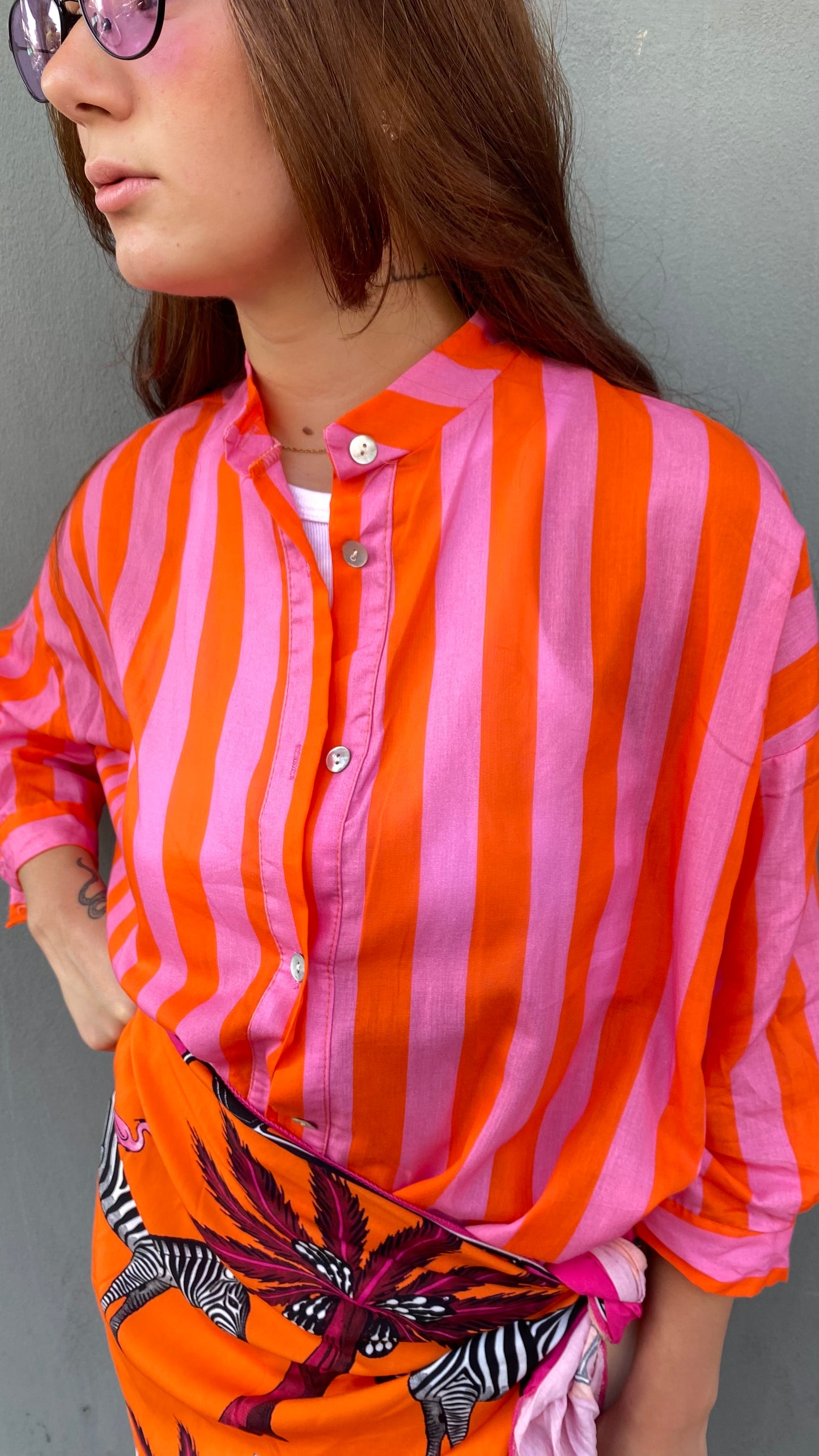 isabel camicia righe cotone