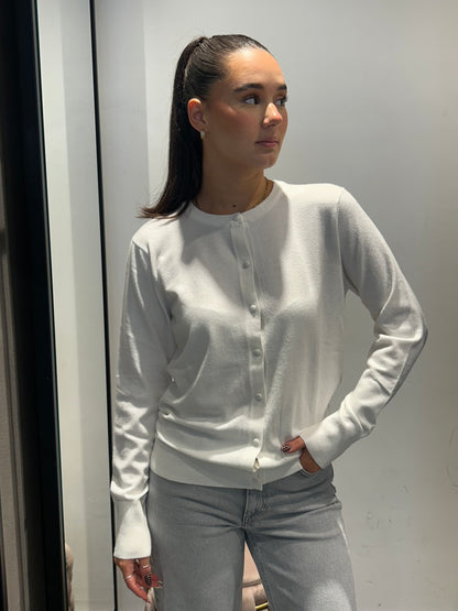 egg cardigan lana rasata bottoncini