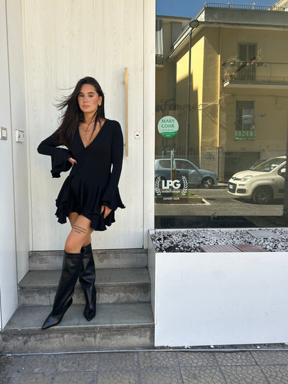 victor mini dress rouches