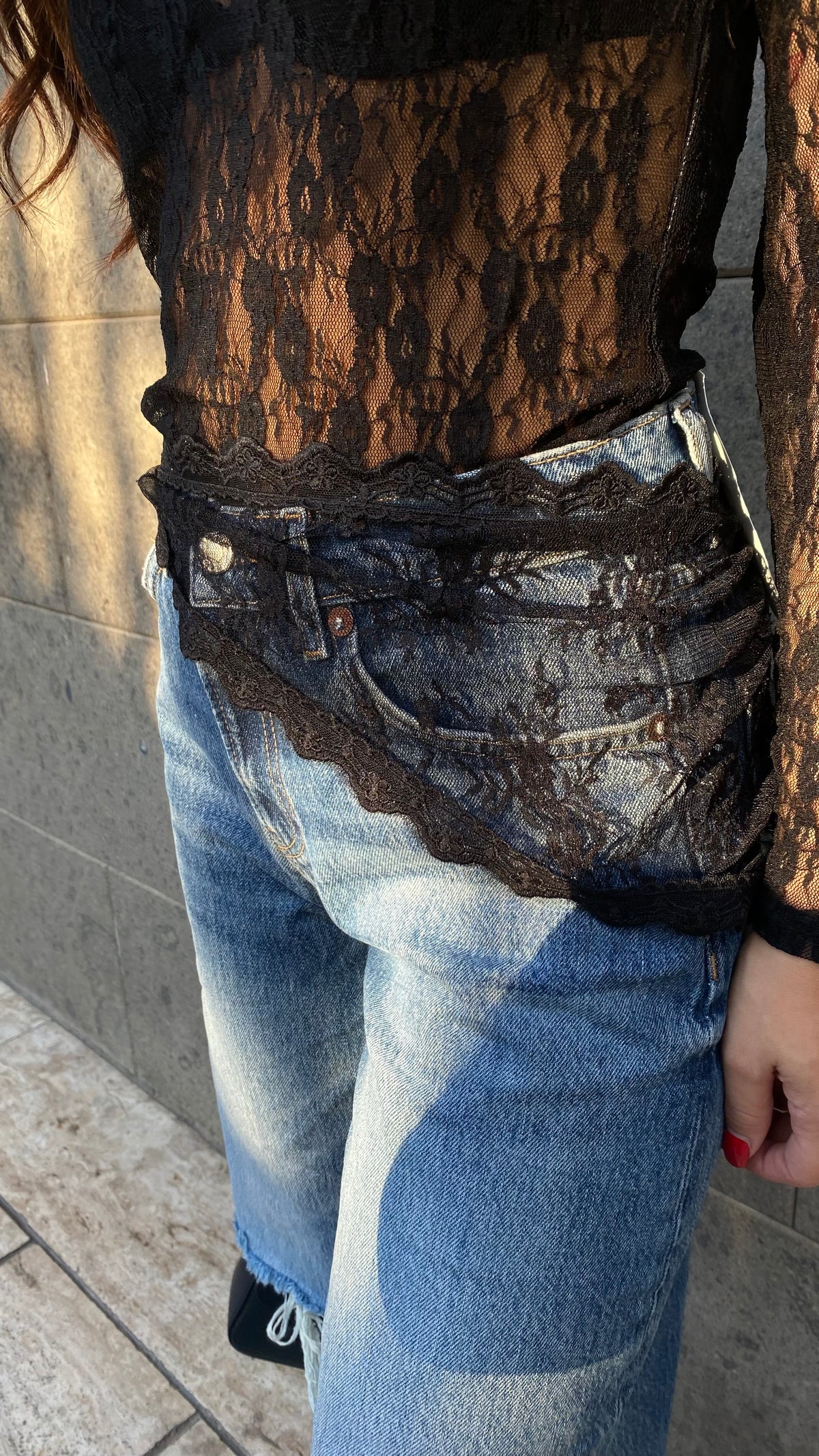 only jeans dettaglio pizzo