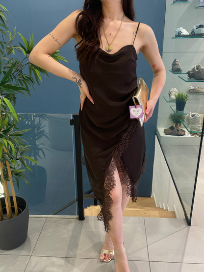isabel abito pizzo raso