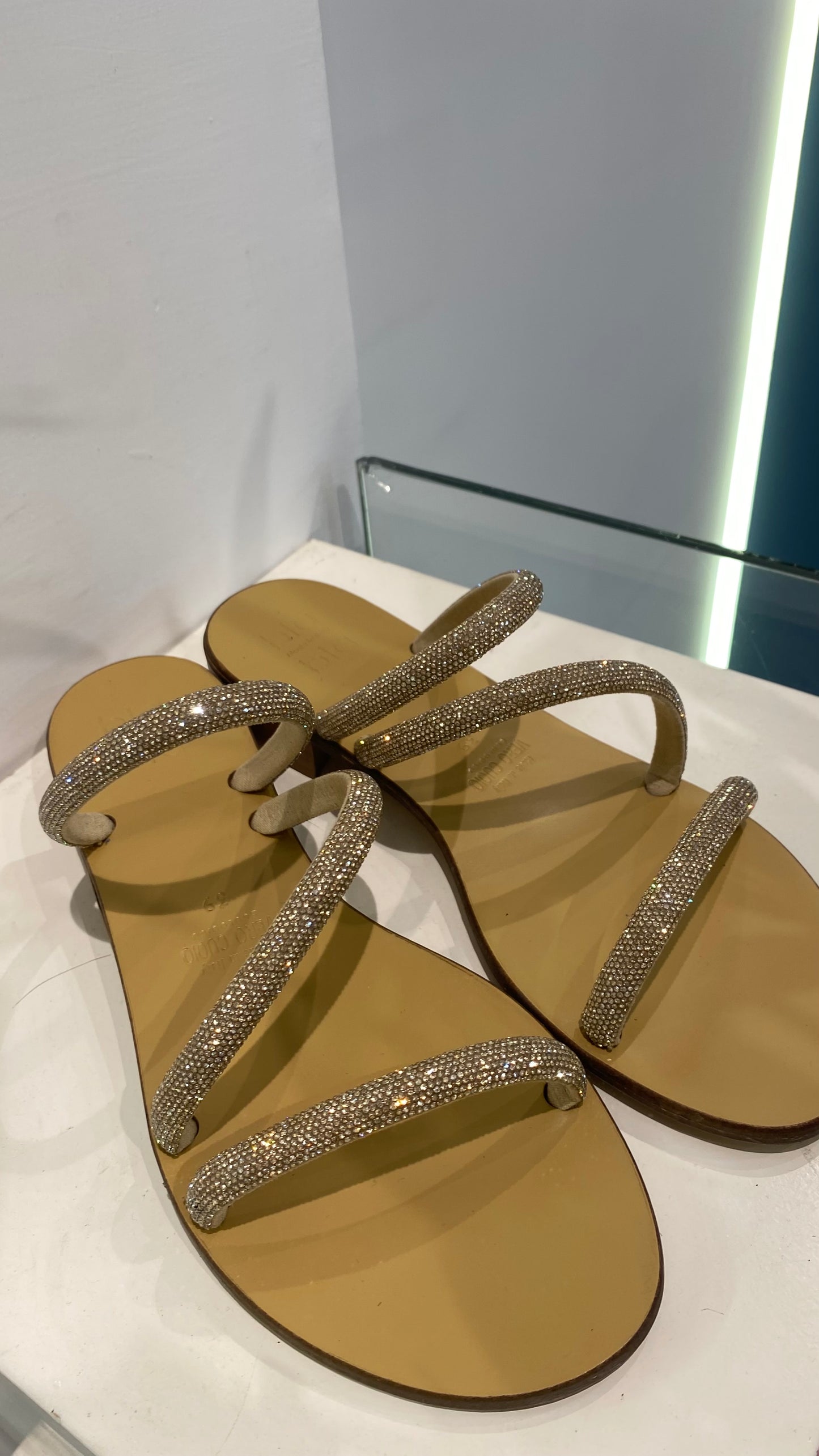 giovi sandalo scalzato strass