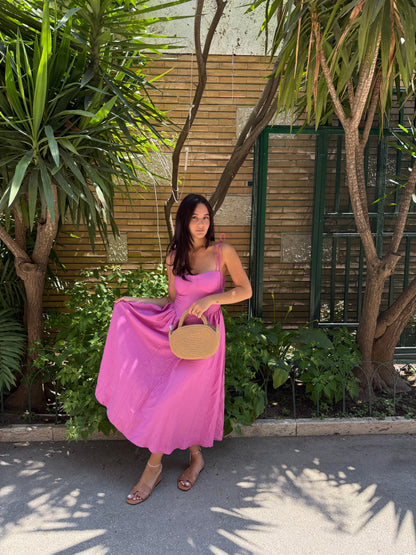 cor01 long dress laccio spalla
