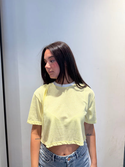 lumina tshirt crop righe