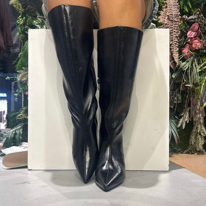 gold stivale tacco basso