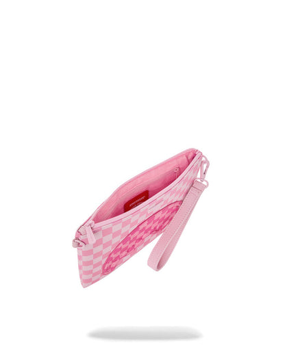sprayground pink sip patch crossover clutch