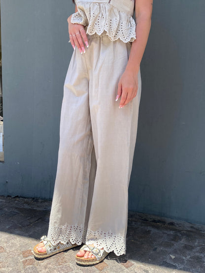 only pantalone bordo pizzo sangallo