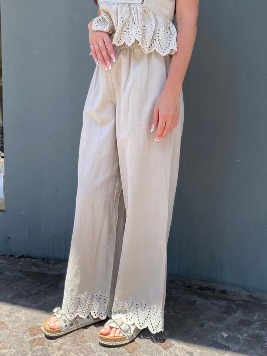 only pantalone bordo pizzo sangallo