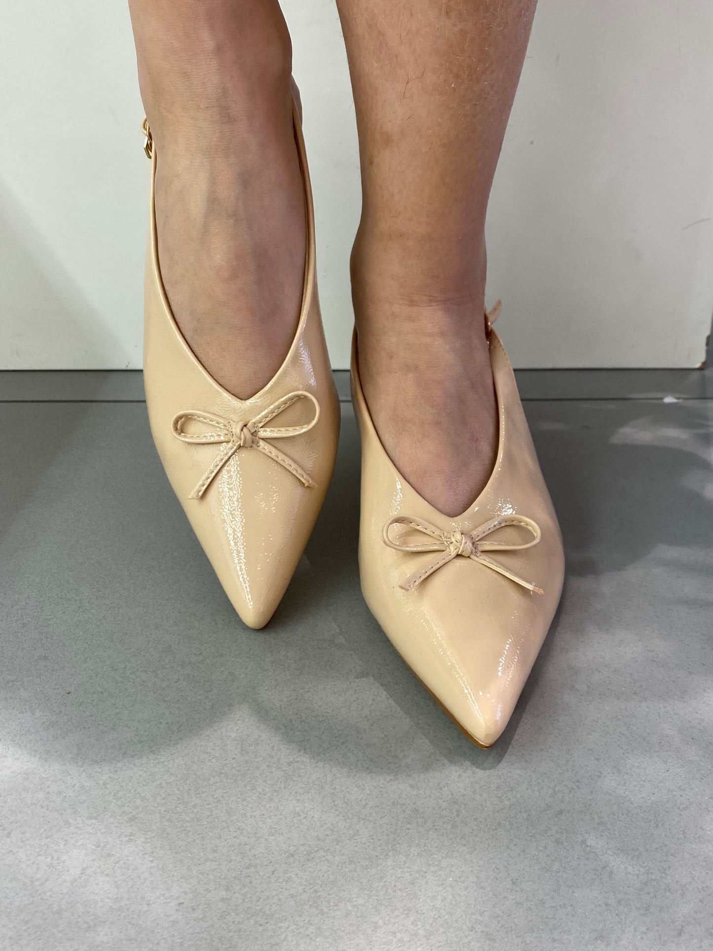 gold sling back fiocco