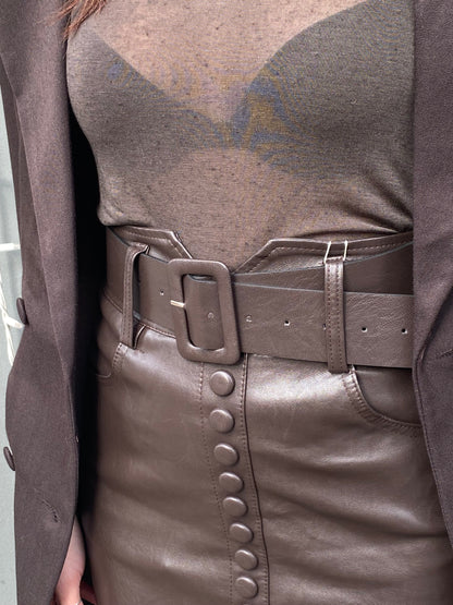 monique gonna midi eco bottoni