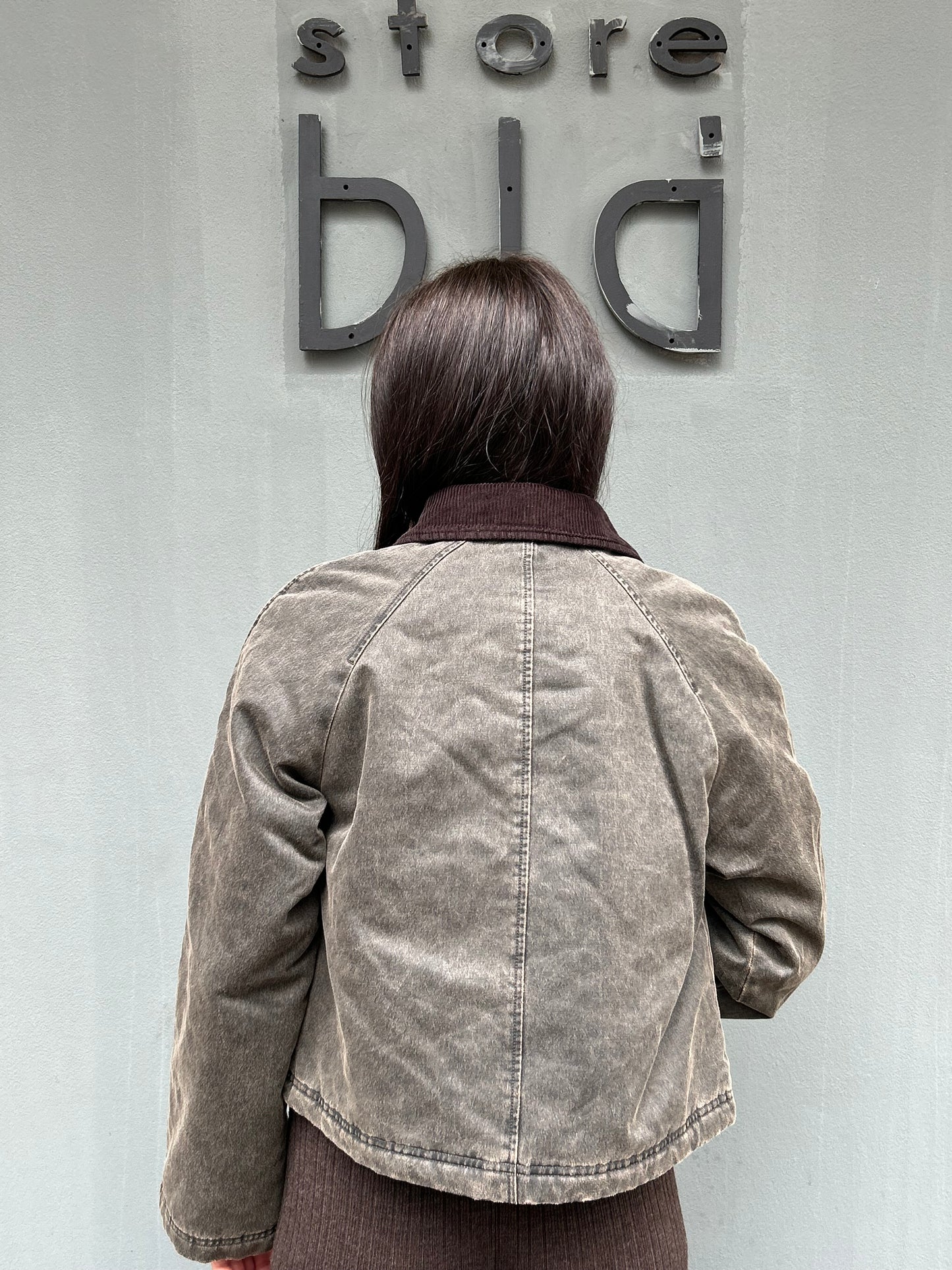 only jacket colletto vellutto crop