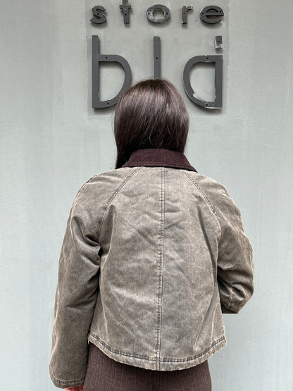 only jacket colletto vellutto crop