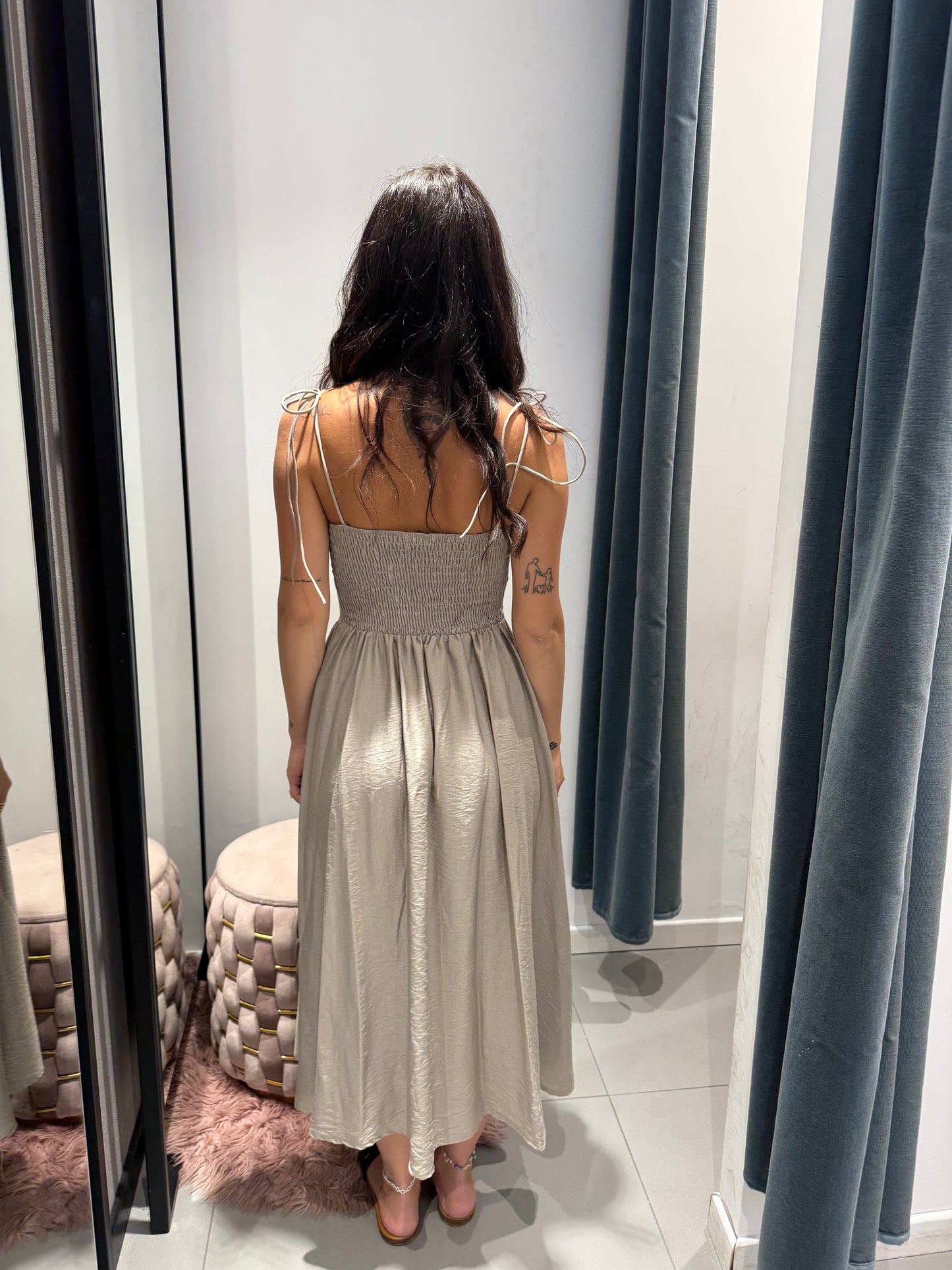 cor01 long dress laccio spalla