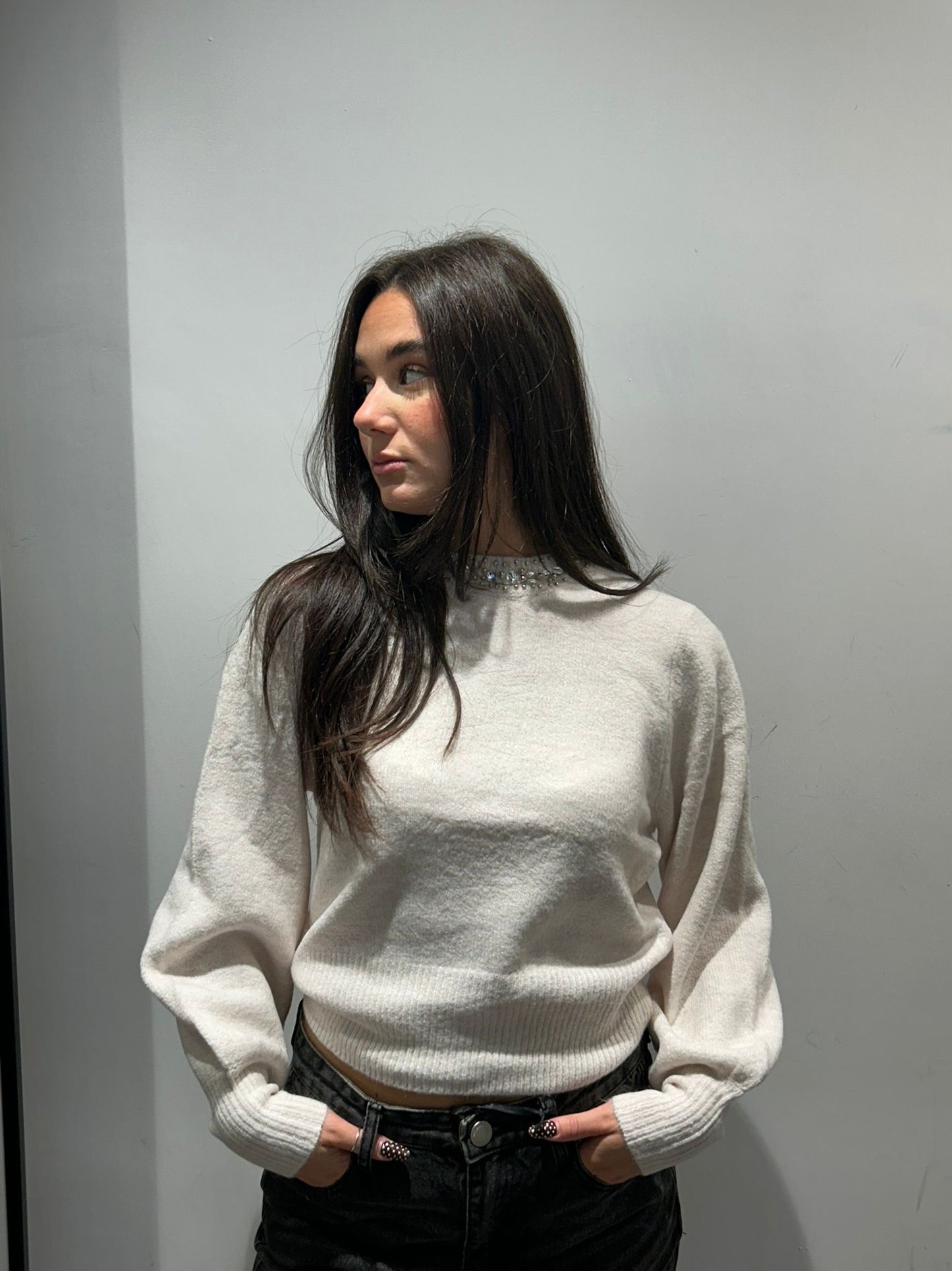 only pull brillantini collo