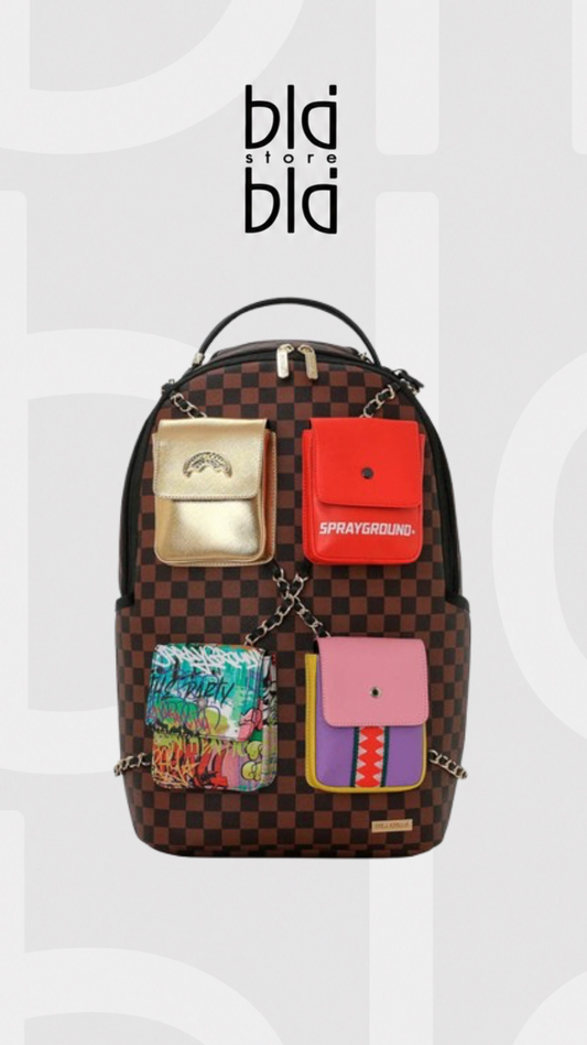 sprayground hanging pockets mix