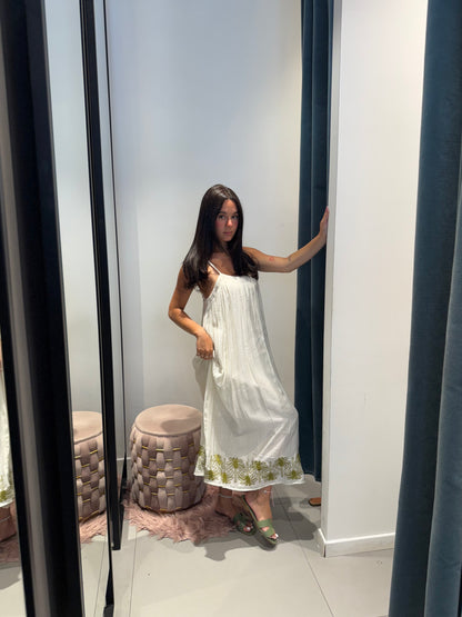 vicbee long dress ricamo bordo