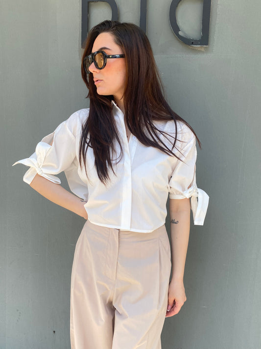 two way camicia con fiocco manica