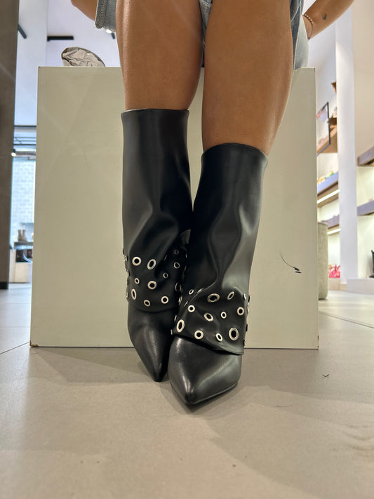 gold stivaletto pelle applicazioni