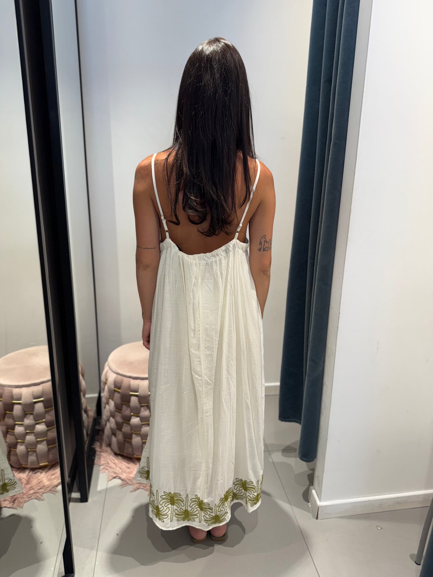vicbee long dress ricamo bordo