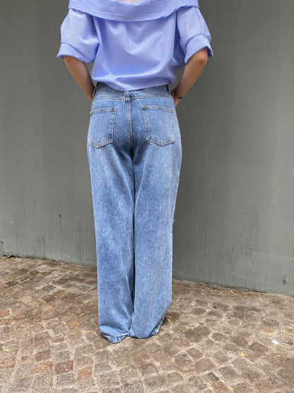 isabel jeans palazzo strappi