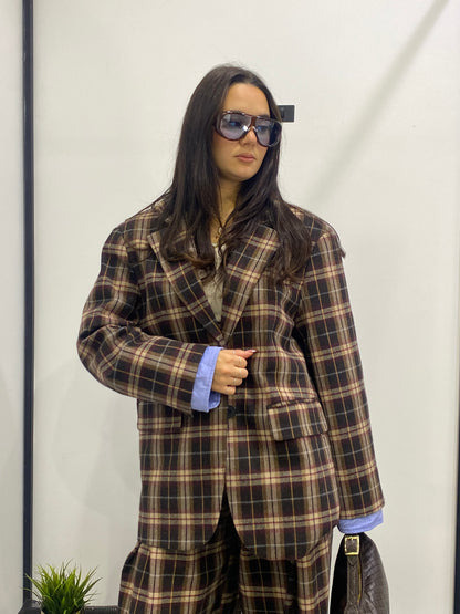 lumina blazer check contrasto