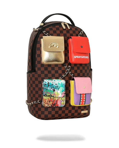 sprayground hanging pockets mix