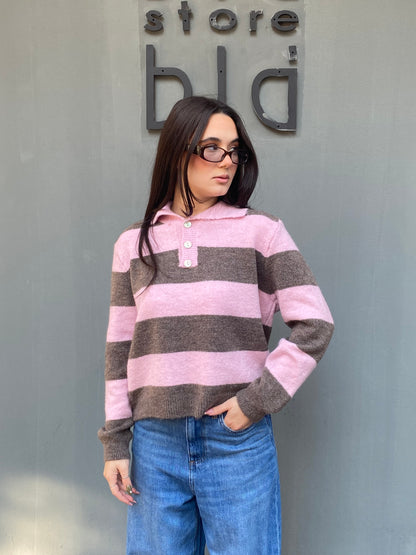 isabel polo lana righe