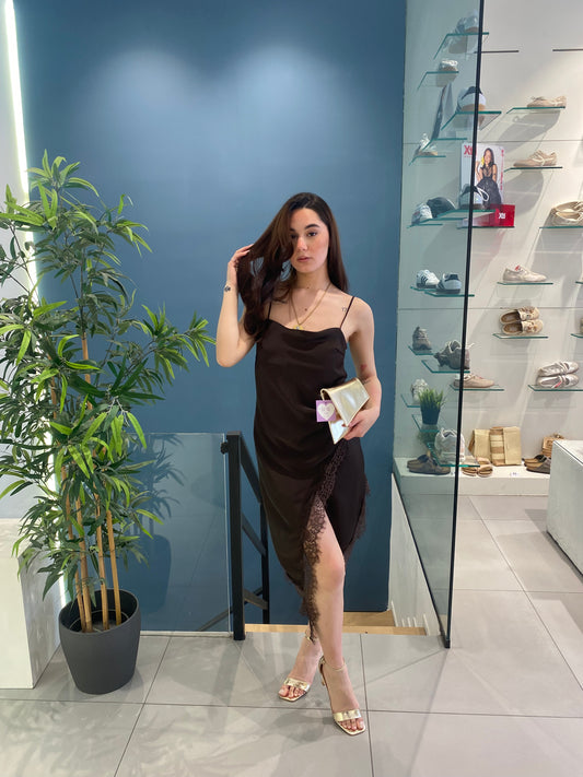 isabel abito pizzo raso
