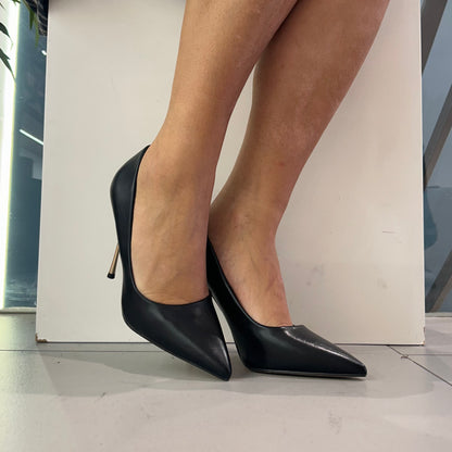 gold decollete tacco metallo