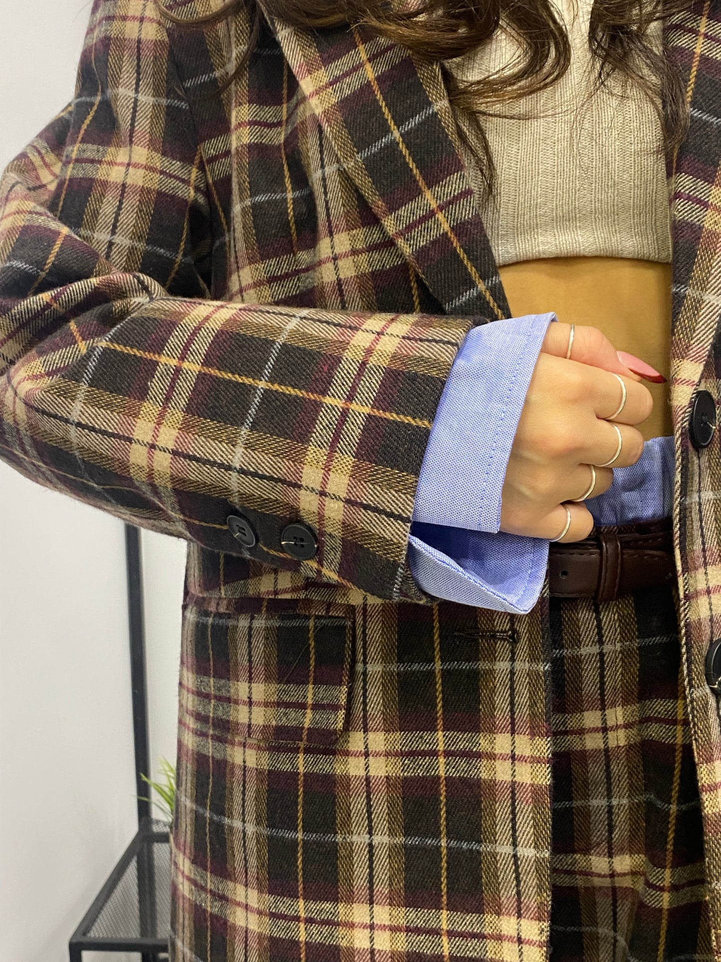 lumina blazer check contrasto