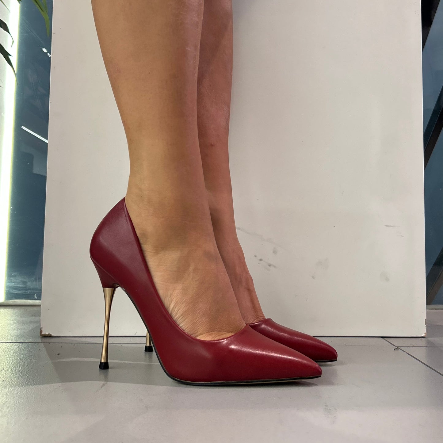 gold decollete tacco metallo