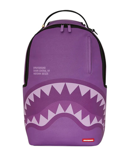 sprayground purple shark central backpack