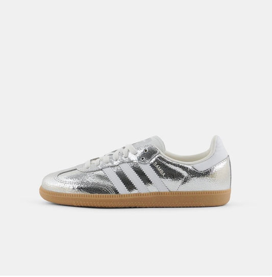 adidas samba silver metallic