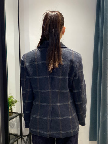 isabel giacca lana check