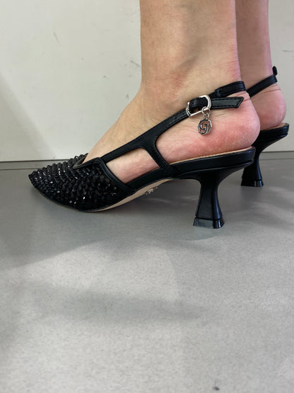 gold sling back strass